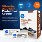 MED PRIDE Vitamins A&D Ointment Diaper Rash Cream Packets Adults AD Skin Protectant 5g Packets 144 Ct Lanolin & Petrolatum for Chafing Cuts Dry Skin