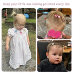 CÉLLOT 42Pcs Baby Hair Clips, Infant Girl Hair Accessories, 1.5" Mini Hair Clips, Printed Anti-Slip Snap Barrettes, Waterdrop Design Hairpins, Toddler Girl Hair Accessories（A）