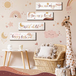 Blulu Boho Rainbow Inspirational Decor Art Wall Hanging Sign Inspiring You Are So Loved Rainbow Wooden Decoration for Bedroom Nursery Dorm(Natural)