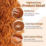 Mewaii 4 Lbs Weighted Stuffed Animals - Heavy Belly & Limbs, 23" Highland Cow Plush for a Realistic Hug, Super Soft Fluffy Plush Toy for Kids and Adults