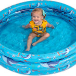 Inflatable Kiddie Pool for Toddlers, 48"X12" Round Plastic Blow Up Kids Swimming Pool, Outdoor Water Play, Ball Pit Toys for Kids Age 2 3 4 5, Summer Essential Baby Splash Pools with Cushioned Floor