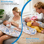 LLCJYYCY Nursing Pillow – Ergonomic Breastfeeding & Bottle Feeding Support, Standard Size, Breathable with Washable Cover, Hypoallergenic, Ideal for Tummy Time and Sitting Support
