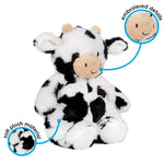 Kids Preferred Carter's Squishy Cow Stuffed Animal, Baby Cow Plush for Kids, Girls, Boys, Babies and Toddlers with Beans and Embroidered Details