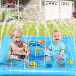 Growsland Splash Pad for Toddlers, Outdoor Sprinkler for Kids, 67" Summer Water Toys Inflatable Wading Baby Pool Fun Gifts for 3 4 5 6 7 8 9 Years Old Boy Girl Backyard Garden Lawn Outdoor Games