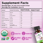 Wellements Organic Baby Multivitamin Drops (1 Fl Oz) - Cherry Flavor Liquid Multivitamins for Infants & Toddlers (2 Months+) - Toddler Vitamins for Immune Support*, Healthy Growth & Bone Development*