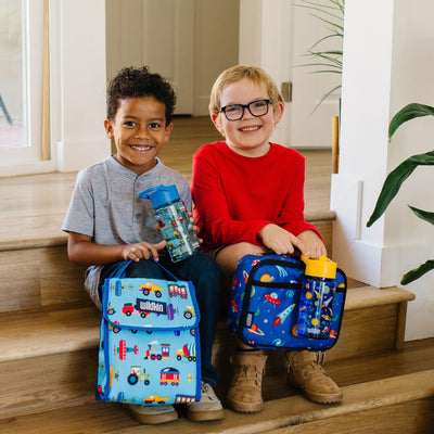 Wildkin Kids Insulated Lunch Bag – Keeps Food Hot or Cold, Easy-Clean Lining and BPA-free for Boys & Girls, Ideal for School, Travel & Daycare - Trains, Planes and Trucks