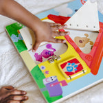 Melissa & Doug Blue’s Clues & You! Wooden Activity Board with Clue Cards - FSC Certified