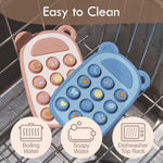 Moonkie Silicone Press Phone Teething Toy for Baby 3 Months+ | Soft BPA-Free Teether with Icon & Number Pop Bubbles | Ideal Gift for Baby Girls