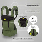LÍLLÉbaby Complete 6-in-1 Ergonomic Baby Carrier Infant to Toddler with Lumbar Support (7-45 Pounds), 360 Degree Baby Wearing, Inward and Outward Facing (Speckled Succulent)