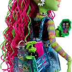 Monster High Venus McFlytrap Doll, Plant Monster with Pet Cat Chewlian & Accessories Like Backpack, Notebook, Snacks & More