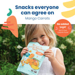 Amara Smoothie Melts - Mango Carrot - Organic Baby Snacks w/ Fruits & Veggies - Plant Based Yogurt Melts - Healthy Toddler Snack - Activity Book Included - Enjoy From 10+ Mos - 6 Resealable Bags