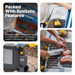 Step2 Sizzle & Smoke BBQ Grill Playset, Indoor/Outdoor Interactive Play with Sounds and Effects, Toddlers 3+ Years Old, 15 Piece Toy Accessories