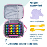 Wildkin ECO rPET Insulated Lunch Bag – Keeps Food Hot or Cold, Easy-Clean Lining, Zippered Pockets & BPA-Free – Boys & Girls, Ideal for School, Travel & Daycare – Rainbow Hearts