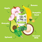 Once Upon a Farm Smart Blend Bananas for Apples & Greens Organic Snack Pouch, 3.2oz