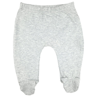 123 Bear Baby Soft Cotton Spandex Pants with Feet (Mint A 4pk, 3-6 Months)