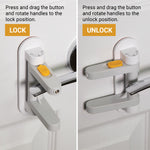 SVD.PET Door Lever Lock (2 Pack) Child Proof Doors & Handles, Prevents Toddlers and Pets from Opening Doors. Unique Difficulty Adjustment, Easy One Hand Operation for Adults.
