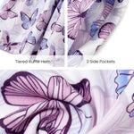 PATPAT Tween Dress for Girls Summer Maxi Long Casual Beach Birthday Party Big Girl Cute Dresses Purple Butterfly Size 10-11