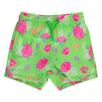 RUGGEDBUTTS Boys UPF50+ Stretch Swim Trunks - Neon Turtle Tide, 3-6m