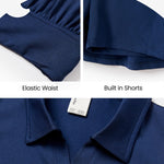 PATPAT Girls Tennis Outfits Size 11-12, Navy Blue Sleeveless Polo Shirts + Pleated Skort with Built in Shorts 2 Piece Outfits Girls Clothes Summer Outfits Kids Activewear Sets