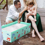 Tohetsuzp Collapsible Baby Bathtub, Portable Foldable Travel Baby Bath for Infant Toddler, Converts Shower to Tub, No Assembly Folds Flat for Storage, 6M-5 Years, Green