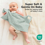 Organic Burp Cloths Baby Boy, Girl - 6-Pack Large 100% Cotton Burping Cloths for Babies, Spit Up Rags, Super Absorbent, Ultra Soft Newborn Rag, Gender Neutral, Machine Washable, Durable (Nordic)