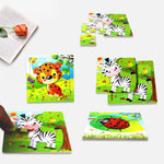 SANNIX 12 Pack Jigsaw Puzzles for Toddlers Wooden Animals Jigsaw Puzzles 9 pcs with 12 Organize Bags for Kids Ages 2 3 4 5 Preschool Educational Puzzles Learning Travel Toys for Boys and Girls