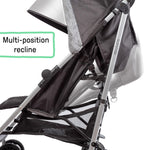Summer Infant 3Dlite ST Convenience Stroller, Black & Gray - Lightweight Stroller with Steel Frame, Large Seat Area, Multi-Position Recline, Storage Basket - for Travel and More