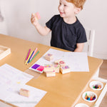 Melissa & Doug Wooden Art Table & Chairs Set - White - Kids Table And Chair Set, Kids Craft Table And Chairs, Children's Furniture
