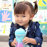 Chicco Insulated Sippy Cup 12+ Months, 9oz Toddler Training Cup with Bite-Resistant No-Spill Rim Spout, Double-Wall, BPA-Free, 2-Pack, Teal/Pink/Floral
