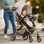 Safety 1st Deluxe Grow and Go Travel System Stroller and Car Seat Combo, 8-in-1 Travel System, Weight Capacity 4-30 lbs, Dunes Edge