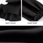 PATPAT Girls Skirt Sets Size 9-10 Years, Black Crop Tops and Elastic Waisted Pleated Skorts 2 Piece Outfits, Girls Y2K Outfits, Kids Clothes Summer Clothes Clothing Sets