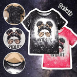 PATPAT Girls Shirts Size 7-8 Black Kid Life Graphic Tees, Kid Life Shirts for Little Girls, Crew Neck Short Sleeve Black Tops Trendy Clothes Going Out Outfit Preppy Tops