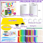 MHMYDIS Make Your Own Clay Luminaries - Arts and Crafts kit for Boys Girls and Teens Age 6 7 8 9 10 11 12 Year Old and up - Creative Clay Lantern Toys for 8-12 Year Olds
