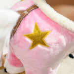 Qaba Rocking Horse with Sound, Ride on Horse with Saddle, Toddler Rocker, Gift for 3-8 Year Old, Pink