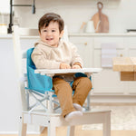 Regalo My Chair 2-in-1 Baby High Chair & Portable Travel Booster Seat, High Chair for Babies & Toddlers, Booster Seat for Kitchen Chair, Oversized Tray with Cup Holder, Aqua