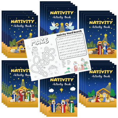 Summer Activity Books for Kids - 24Pcs Coloring Fruits Books Set Bulk Summer Tropical Search Mazes Word Scramble Games Mini Books for Party Goodie Bags Stuffers School Classroom Favors