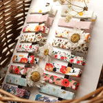 FANCY CLOUDS Hair Clips for Girls Women Toddler Baby,Assorted 20Pcs Flower Fabric Fully Lined Small Alligator Clips Hair Accessories for Teens Child Kids Gifts