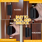 Home Security Door Lock Door Reinforcement Lock Door Locks for Kids Safety Flip Door Lock Latch Childproof Night Lock Door Security Front Door Child Safety Lock (2, Black)