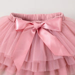 ZFZDRen 6M-3T Infant Baby Girl Tutu Skirt Toddler Girls Solid Color Tulle Skirts Birthday Outfits with Headband (6 Months, Dusty Pink)