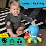 Baby Einstein Ocean Explorers Go Opus Go 4-in-1 Crawl & Chase Activity Learning Toy, Music and Lights, Ages 3 Months to 5 Years