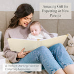 Baby Book Keepsake Boy or Girl Timeless Baby Memory Book First 5 Years for Baby Shower Gender Neutral Baby Scrapbook New Mom Gift Baby Journal from Birth to Age 5 Milestone Book Beige