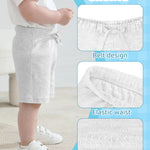 Ruisita 3 Pack Unisex Baby Toddler Cotton Shorts with Drawstring Baby Pull-on Soild Shorts Soft Clothes for Summer Daily