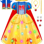 Meland Princess Dress - Light Up Princess Dress Up Clothes for Girls 3-8 Princess Costumes for Girls Toddlers Birthday Gift
