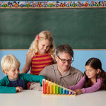 Melissa & Doug Add & Subtract Abacus - Educational Toy with 55 Colorful Beads and Sturdy Wooden Construction