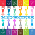 Tub Works® Sweet Scents Smooth™ Bath Crayons Bath Toy, 12 Pack | Nontoxic, Washable Bath Crayons for Toddlers & Kids | Unique Formula Draws Smoothly & Vividly on Wet & Dry Tub Walls | Scented Crayons