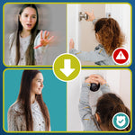 Child Safety Door Knob Cover (4 Pack) Hard-to-Remove Dual-Lock Door Handle Covers for Kids - Reusable Baby Proof Door Knob Locks - Installs Easily, No Tools Needed (Black)