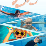 Swimming Nose Clip 12 Packs Beige Swim Nose Plugs Competition Protector with Waterproof Silica Gel 6 Adult Models 6 Children Models(12 Pieces)