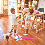 TOSAMZOO 2 Inflatable Horse Heads - Funny Stick Horse Toys for Kids' Birthday Parties (37 Inch Pink)