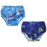 Hudson Baby Unisex Baby Swim Diapers, Coral Reef Dolphin, 6-12 Months
