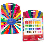eeBoo: Watercolor Pencils Rainbow – 18 Double-Sided Pencils, 36 Colors, Foil Barrels, Add Water to Paint, Artist Quality Art Supplies